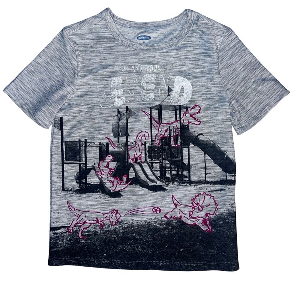 Playground Legend Dinosaurs Boys Old Navy Active Wear Wicking T-shirt - Size: 5T